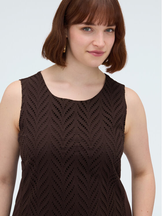 Fiorella Rubino Fiorella Rubino Sukienka codzienna 7044L001226N0V2 Brązowy Regular Fit