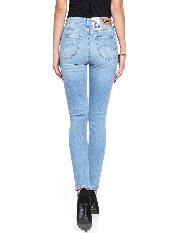 Lee Lee Jeansy SCARLETT HIGH Niebieski Skinny Fit