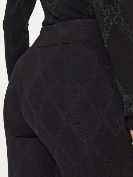 HUGO Hugo Pantaloni din material Nalentine 50517151 Negru Slim Fit