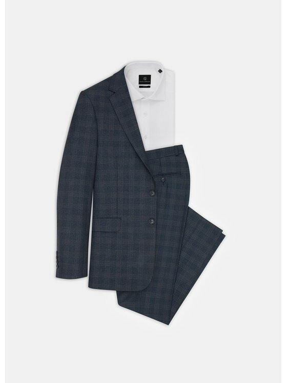 Pako Lorente Pako Lorente Spodnie garniturowe P20SF-6G-009 Granatowy Slim Fit