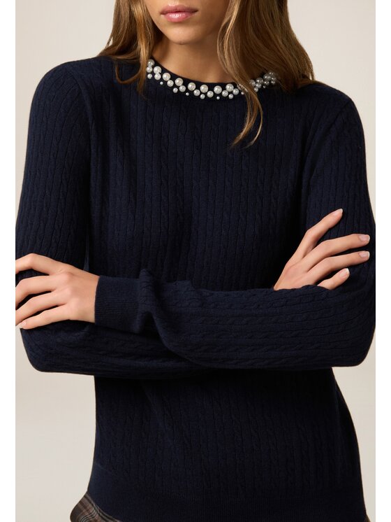 Oltre Oltre Cardigan M330J005070N034 Blu Regular Fit