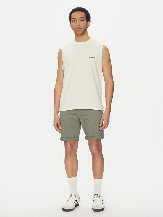 Jack&Jones Jack&Jones Majica brez rokavov Varenna 12273524 Écru Oversize