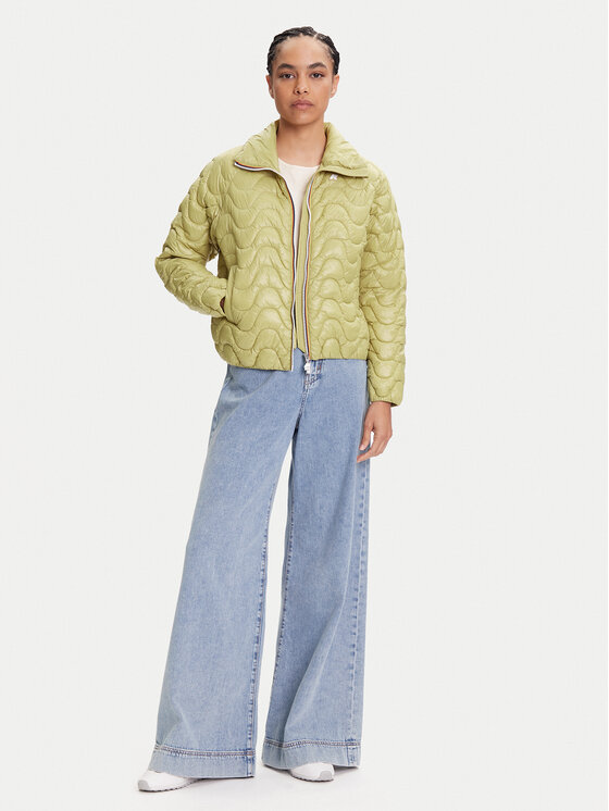 K-Way K-Way Μπουφάν μεταβατικό Soje K71421W Πράσινο Slim Fit