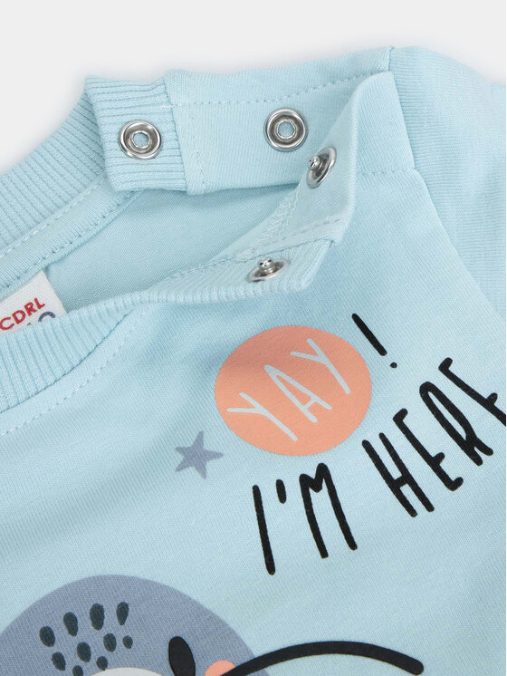 Coccodrillo Coccodrillo Majica dugih rukava ZC2143103ARN Svijetloplava Regular Fit