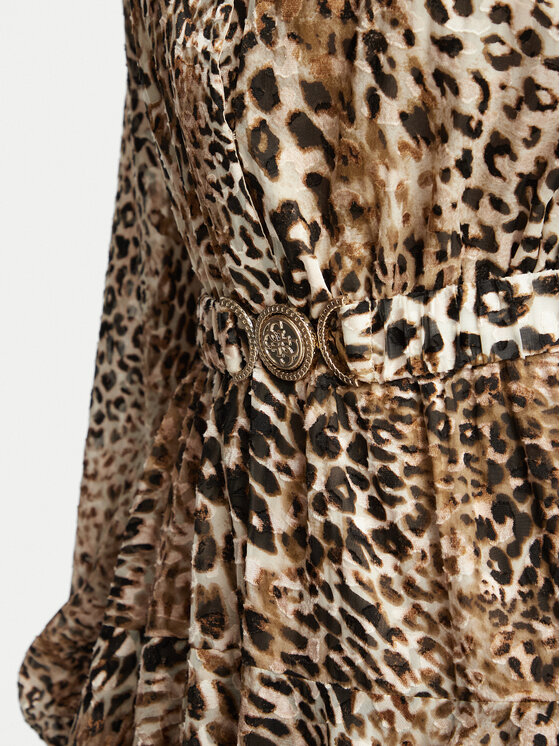 Guess Guess Φόρεμα κοκτέιλ W6BK42 W4225 Καφέ Regular Fit