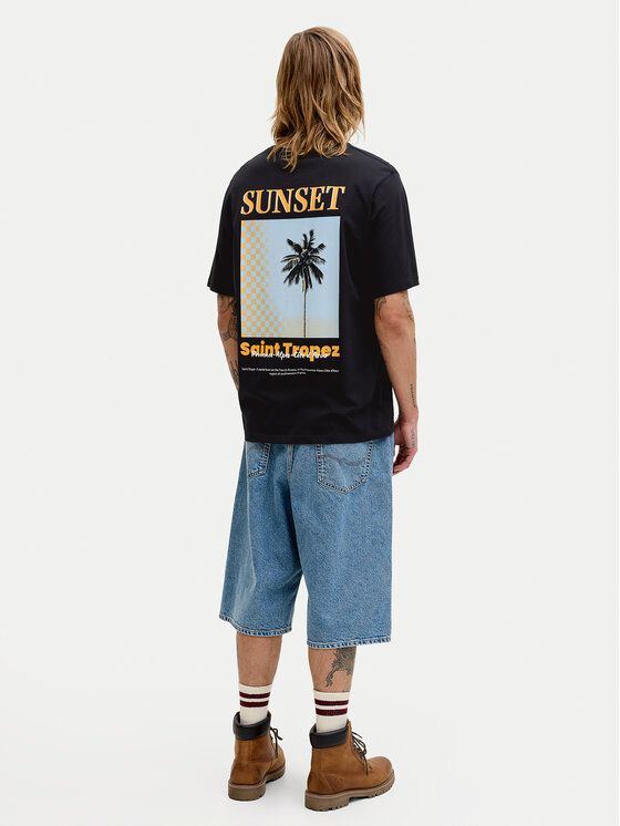 Jack & Jones Jack & Jones T-shirt City Photoprint 12288353 Crna Regular Fit