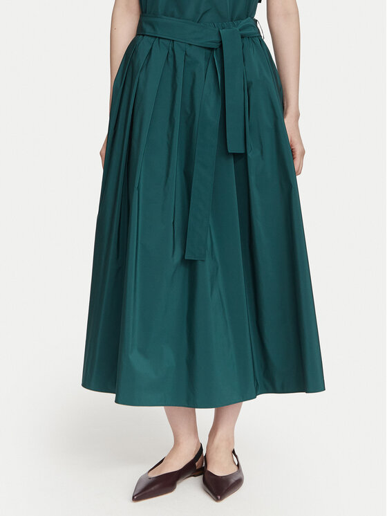 Weekend Max Mara Weekend Max Mara Спідниця-міді Alpaca 2625106041 Темно-зелений Regular Fit