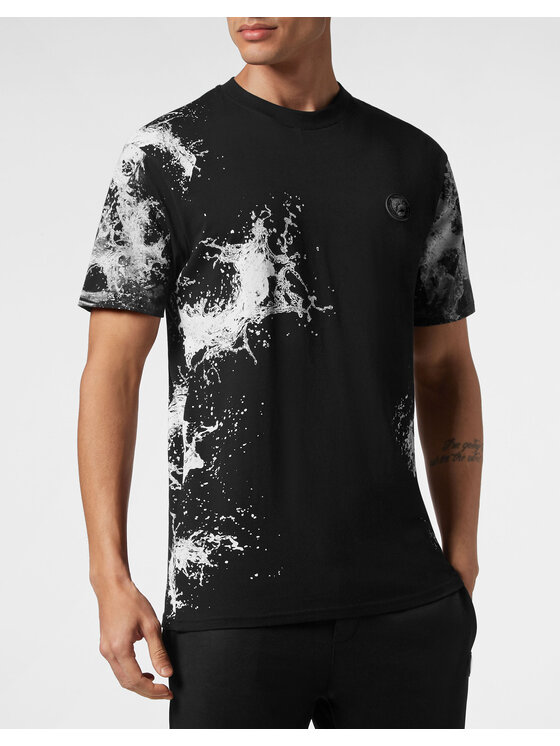 Plein Sport Plein Sport Tričko 4877 Čierna Regular Fit