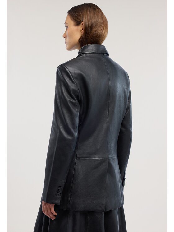 Trussardi Trussardi Kurtka skórzana Q005A000435N033 Czarny Regular Fit