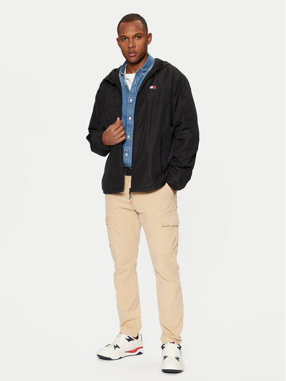 Tommy Jeans Tommy Jeans Αντιανεμικό Chicago DM0DM21130 Μαύρο Regular Fit