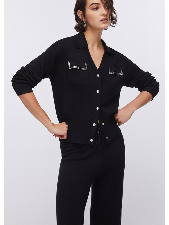 Liu Jo Liu Jo Cardigan TA6041MS59L22222 Nero Regular Fit