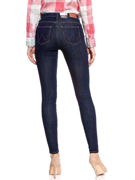 Wrangler Wrangler Jeansy SUPER SKINNY Niebieski Skinny Fit