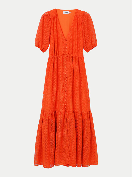 Desigual Desigual Vasarinė suknelė Ottawa 24SWVW05 Oranžinė Regular Fit