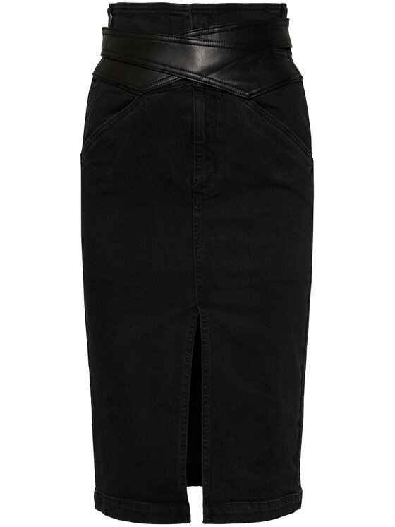 PINKO Pinko Džínsová sukňa Elsa Al 20-21 PDEN 1J10J1 Y6FG Čierna Slim Fit