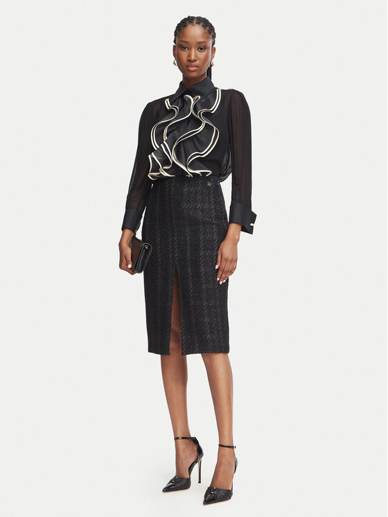 Elisabetta Franchi Elisabetta Franchi Πουκάμισο CA-210-67E2 Μαύρο Regular Fit