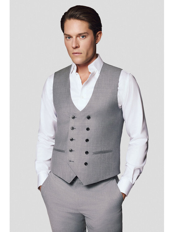 Lancerto Lancerto Kamizelka Andria KA073125000002 Szary Slim Fit