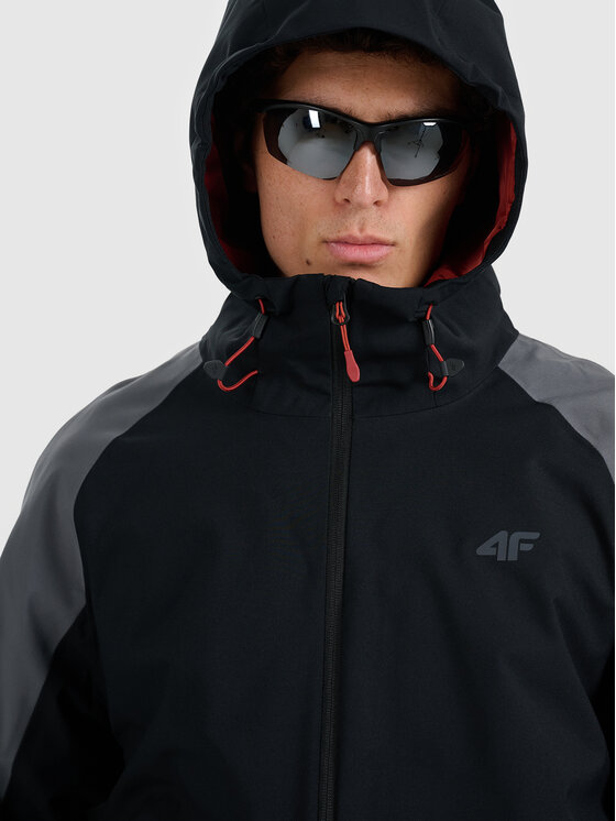 4F 4F Kurtka przejściowa MIDSHOP TEXTILE Szary Regular Fit