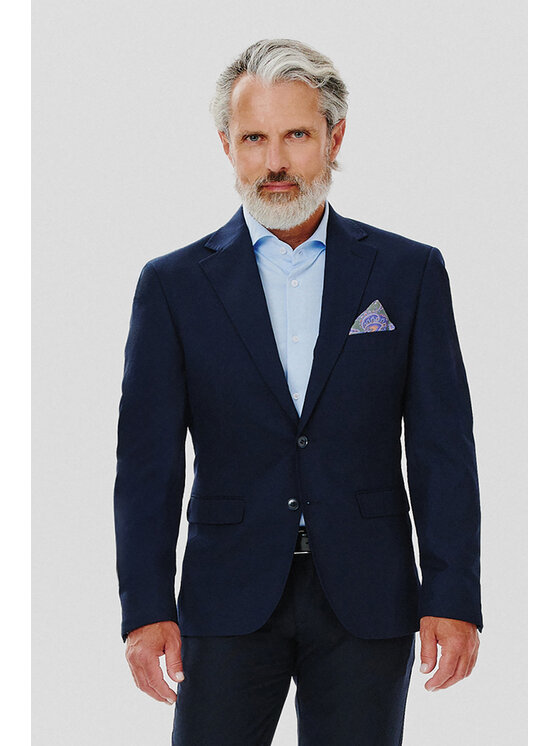 Pako Lorente Pako Lorente Marynarka P24SF-3X-017 Granatowy Slim Fit