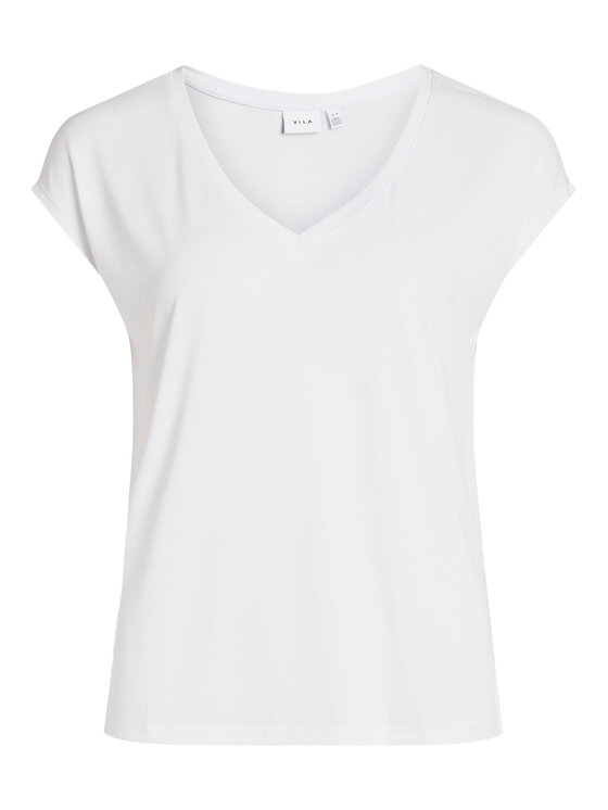 Vila Vila Tričko Modala 14074847 Biela Relaxed Fit