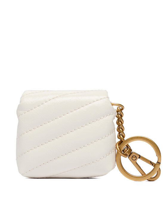 PINKO PINKO Portachiavi Airpods Love Puff Microfiber Shiny Calf AI 25-26 PCPL 105869 A370 Bianco