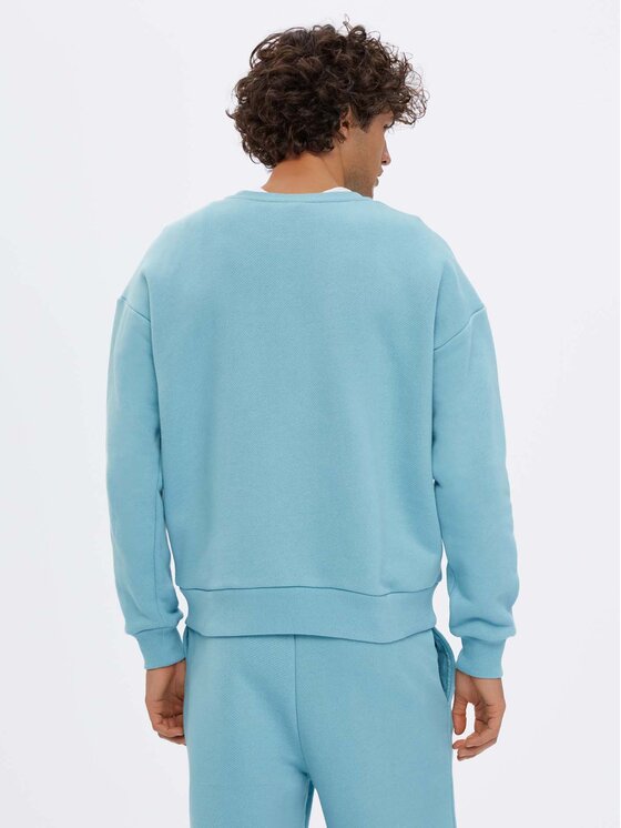 Americanos Americanos Mikina Unisex Portland Crewneck Modrá Relaxed Fit