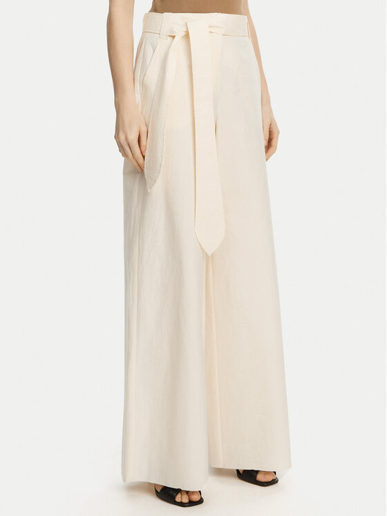 Marella Marella Palazzo kalhoty Luca 2513131032 Écru Wide Leg
