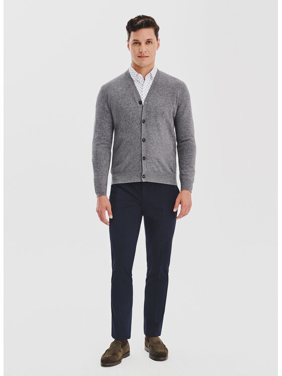 Pako Lorente Pako Lorente Kardigan P25WF-2X-006 Szary Classic Fit
