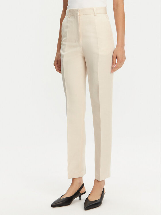 JACQUEMUS JACQUEMUS Kalhoty z materiálu Le Pantalon Norma 25E251PA1381709 130 Béžová Regular Fit