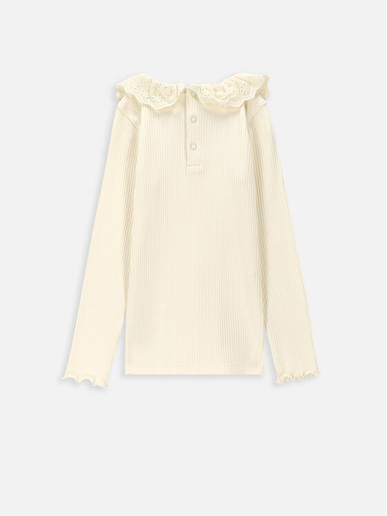 Coccodrillo Coccodrillo Bluse ZC3143102CGK Écru Regular Fit