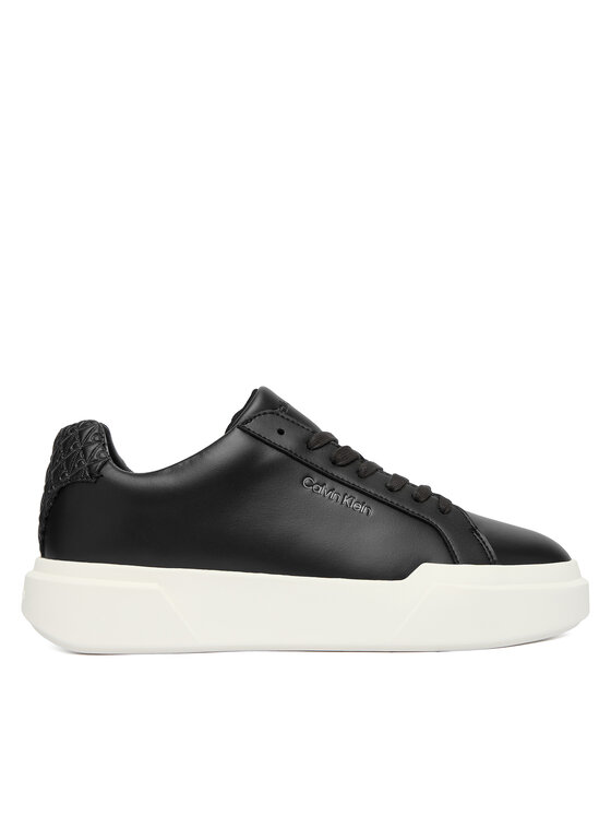 Calvin Klein Calvin Klein Sneakersy Chunky Cupsole Laceup Lth Bt Aop YW0YW02036 Czarny