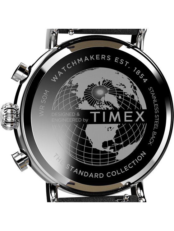 Timex Timex Zegarek Standard Chronograph TW2V71100 Czarny