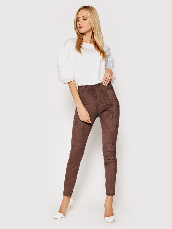 Guess Guess Pajkice Maya W1YB90 WE0L0 Rjava Slim Fit
