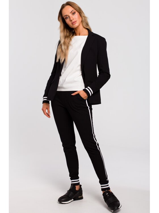 Made of Emotion Made of Emotion Marynarka M459 Czarny Blazer Fit