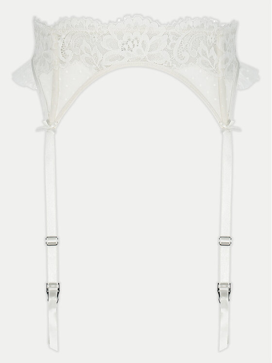 Hunkemöller Hunkemöller Pas do pończoch Harmony 205404 Biały
