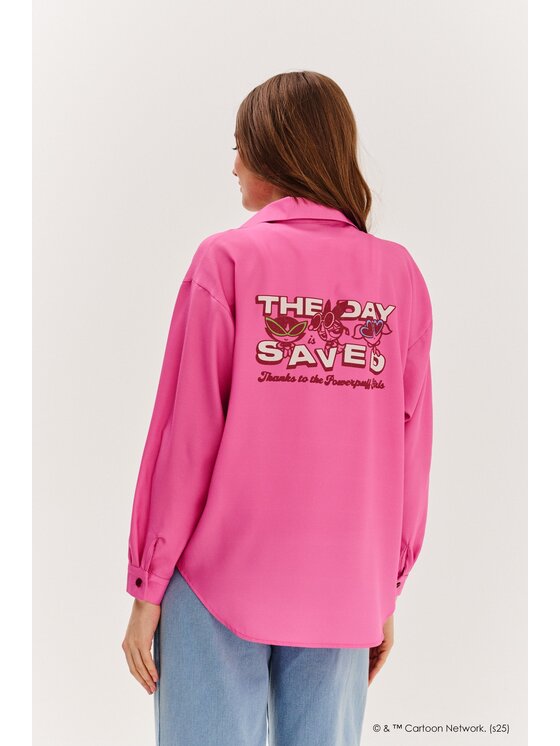 NAOKO NAOKO Košile Save The Day Růžová Regular Fit