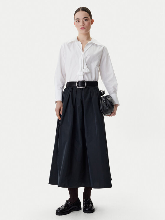 Weekend Max Mara Weekend Max Mara Trapecijos formos sijonas Curvato 2615101051 Juoda Regular Fit