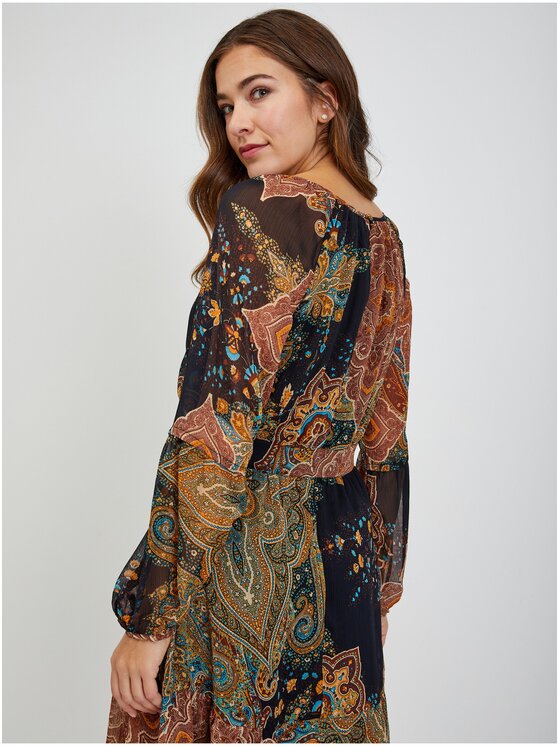 Orsay Orsay Sukienka 442278-142000__38 Brązowy Regular Fit