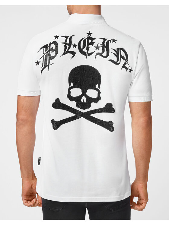 PHILIPP PLEIN PHILIPP PLEIN Polokošeľa 12853 Biela Slim Fit