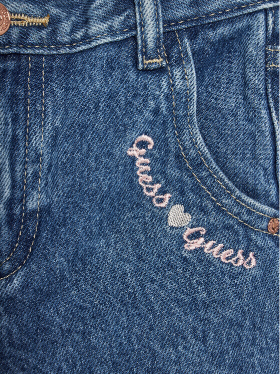 Guess Guess Jeans hlače K4BA08 D5D70 Mornarsko modra Relaxed Fit