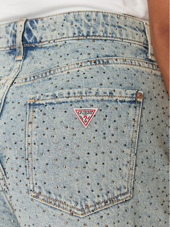 Guess Guess Pantaloni scurți de blugi W5GD74 D5LQ2 Albastru Regular Fit