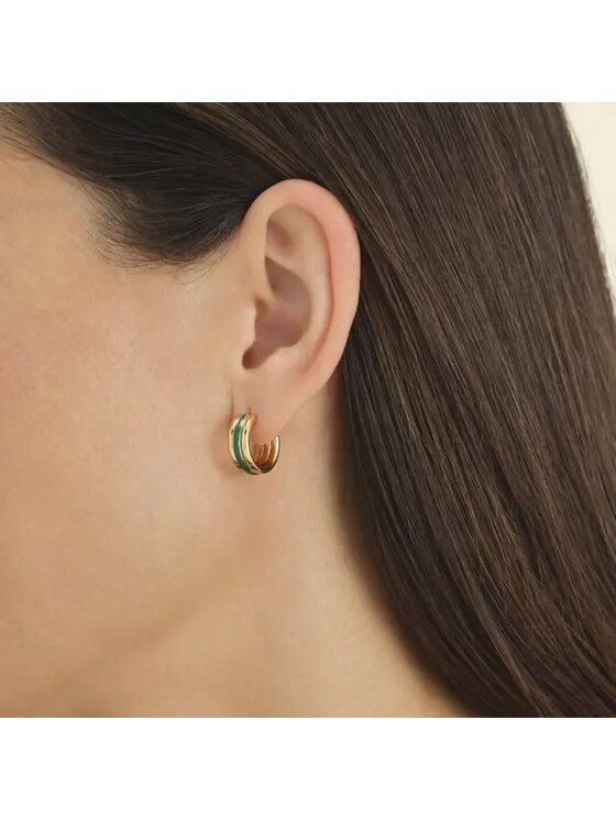 Rosefield Rosefield Kolczyki Emerald Triple Hoops Złoty