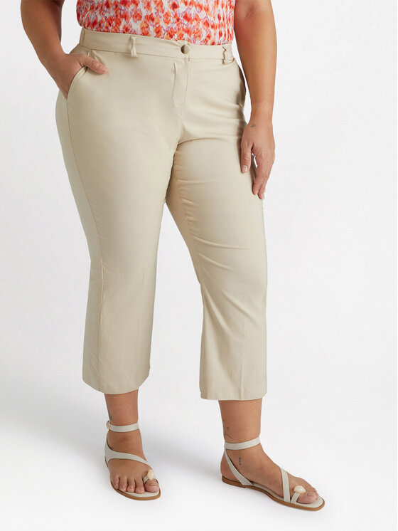 Fiorella Rubino Fiorella Rubino Spodnie materiałowe P145L102148N002 Kremowy Regular Fit