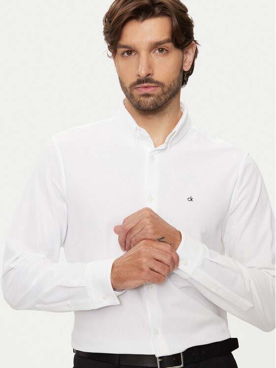 Calvin Klein Calvin Klein Πουκάμισο K10K113311 Λευκό Regular Fit