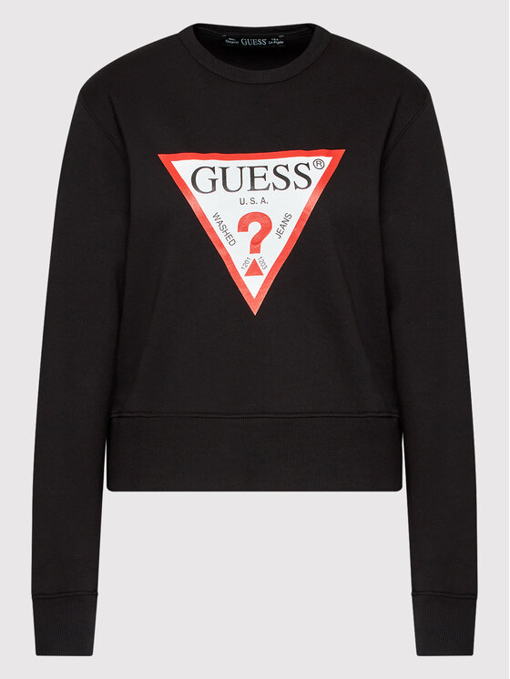 Guess Guess Mikina Original W2YQ16 KBA10 Černá Regular Fit