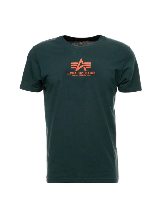 Alpha Industries Alpha Industries T-Shirt AI.118533-720-L Zelená Basic Fit