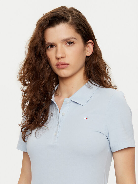 Tommy Hilfiger Tommy Hilfiger Vsakodnevna obleka WW0WW43228 Modra Slim Fit