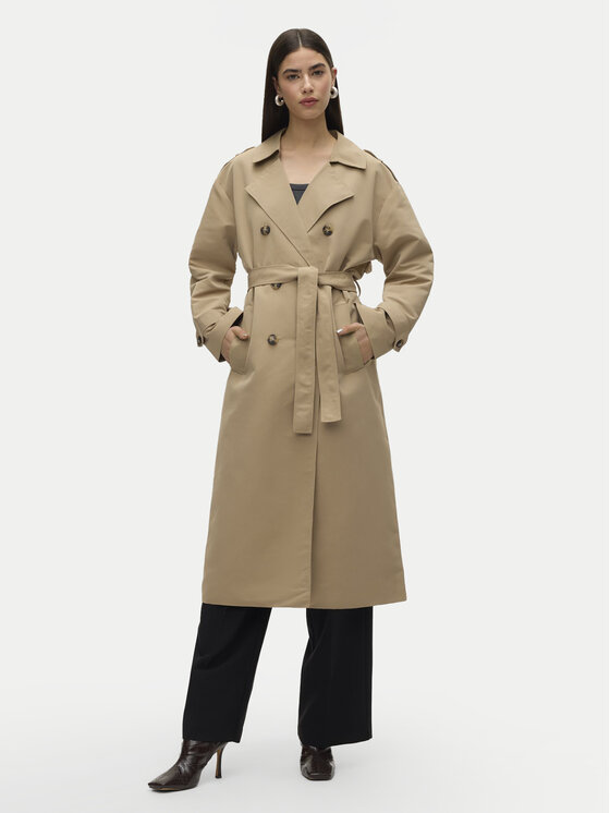 Vero Moda Vero Moda Trench Chloe 10300263 Bej Regular Fit