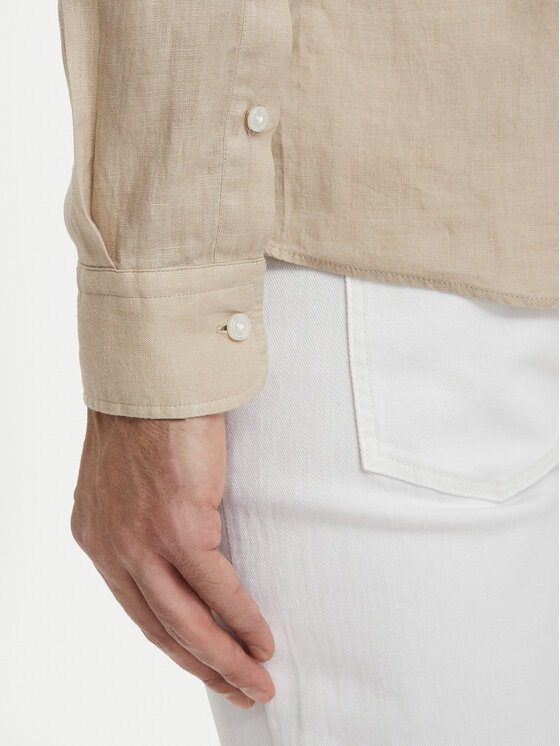 BOSS BOSS Marškiniai H-Liam 50556077 Smėlio Regular Fit