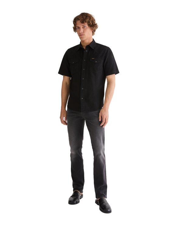 Wrangler Wrangler Jeansy 112377796 Czarny Regular Fit