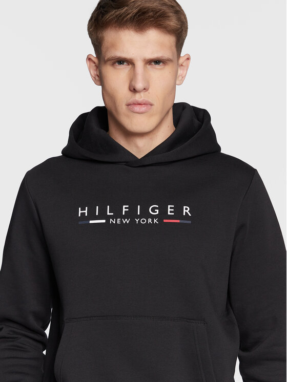Tommy Hilfiger Tommy Hilfiger Mikina New York MW0MW29301 Čierna Regular Fit